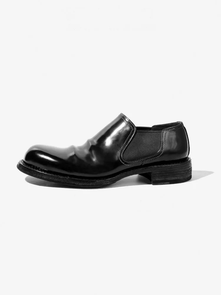High Quality Horsehide Mens Dress Shoes Male Genuine Leather Formal Shoes Low Cut Workwear Chelsea Shoes Party Banquet Footwear