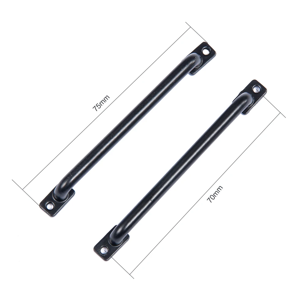 MIBIDAO 2Pcs Simulation Metal Railing Handrail 70/130/145mm for TRX-4 SCX10 D90 1/10 RC Model Truck Car Shell Body Upgrade Parts