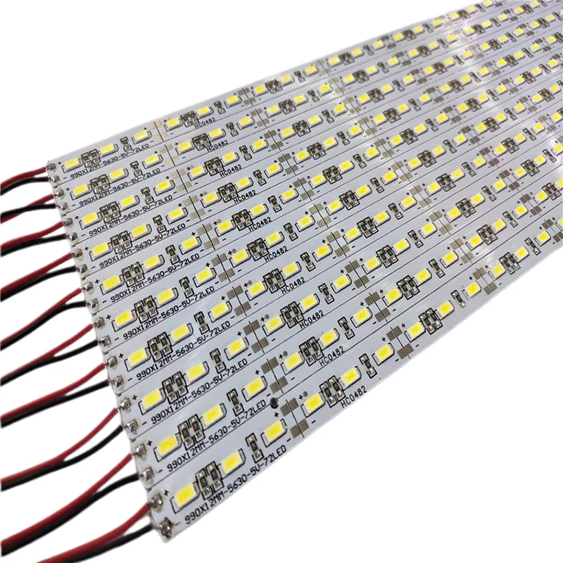 10pcs 50cm DC5V LED Hard Bar Strip Aluminium Rigid Strip SMD 5630 5730 72leds/m 36leds High Brightness LED Bar Lights Warm White