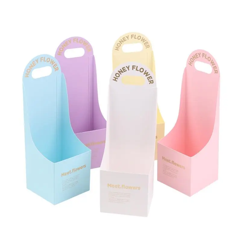 1/5Pcs Handmade Floral Arrangement Box Heat Gold Gift Box DIY Packaging Material Handheld Bouquet Box Fresh Flower Boxes