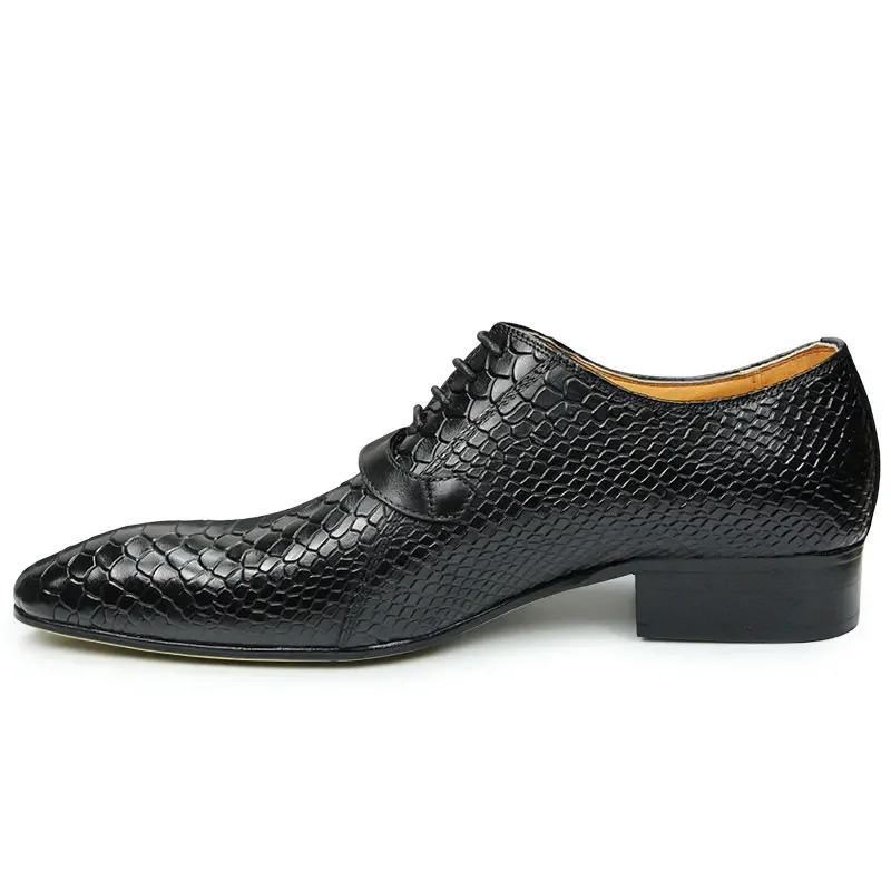 Men Shoes Genuine Leather Office Casual Shoe Oxford Handmade High Quality Wedding Evening Dress Footwear Rubber Sole Black