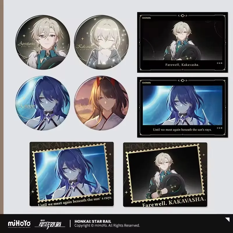 

miHoYo Game Official Honkai Star Rail Acheron Aventurine Refrigerator Magnet Trading Card Badge Set Anime Prop Cosplay Xmas Gift