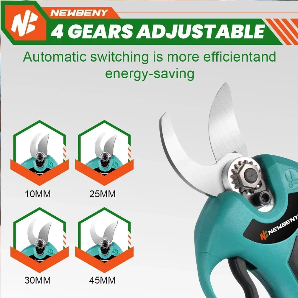 500W 4 Gears Brushless Pruning Shears Fruit Tree Bonsai Pruning Electric Tree Branches Cutter For Makita 18V Battery Pin