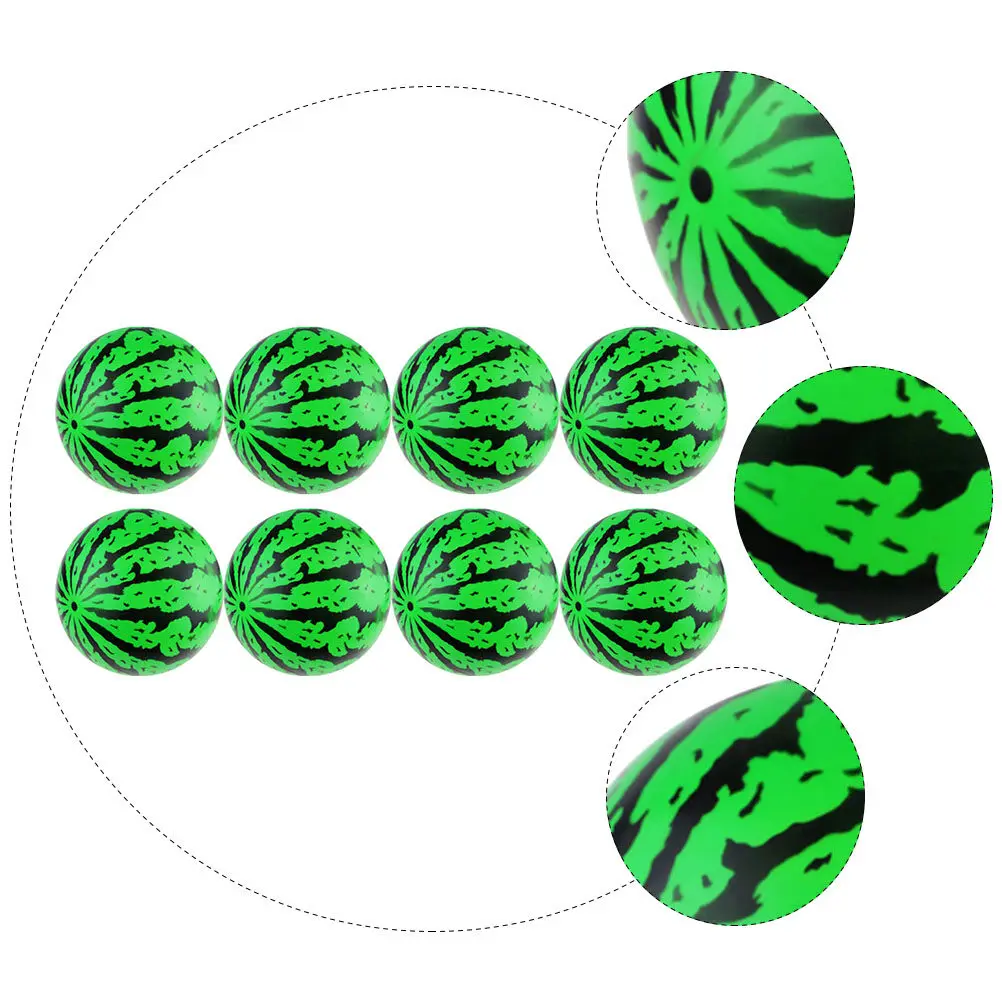 8Pcs Inflatable Space Saving Child Play Ball for Pool Beach Watermelon Shape Inflatable Ball Water Play Toys