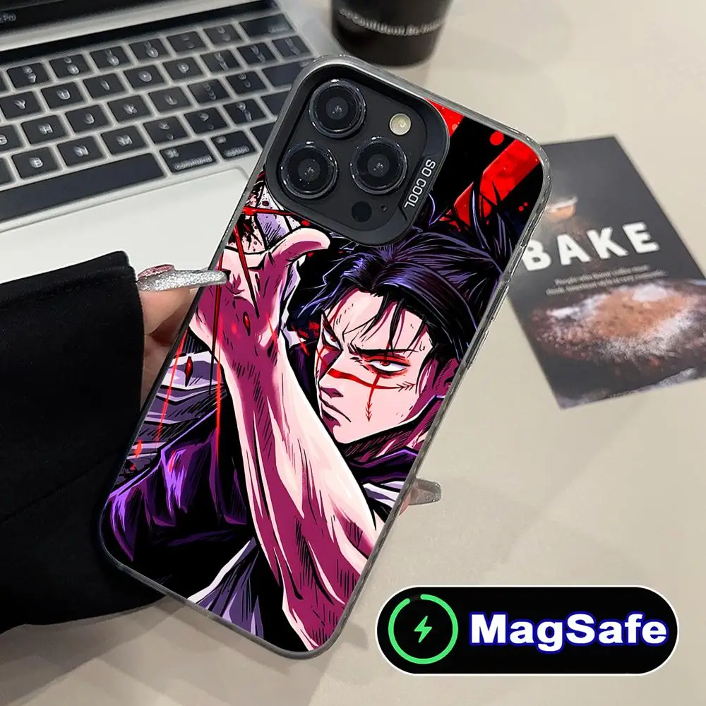 

Чехол для мобильного телефона Jujutsu Kaisen Choso для iPhone 16, 15, 14, 13, 12, 11 Pro Max Plus MagSafe, полупрозрачный цветной чехол, роскошный чехол