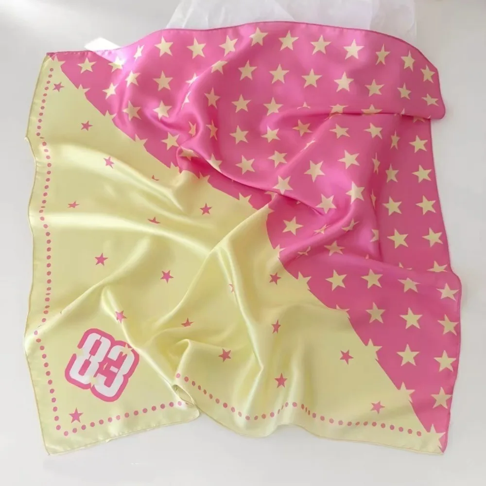 

Printed Star Print Scarf Geometric Shape Spicy Girls Leopard Print Silk Scarf Headband Korean Punk Bandana Scarf Accessories