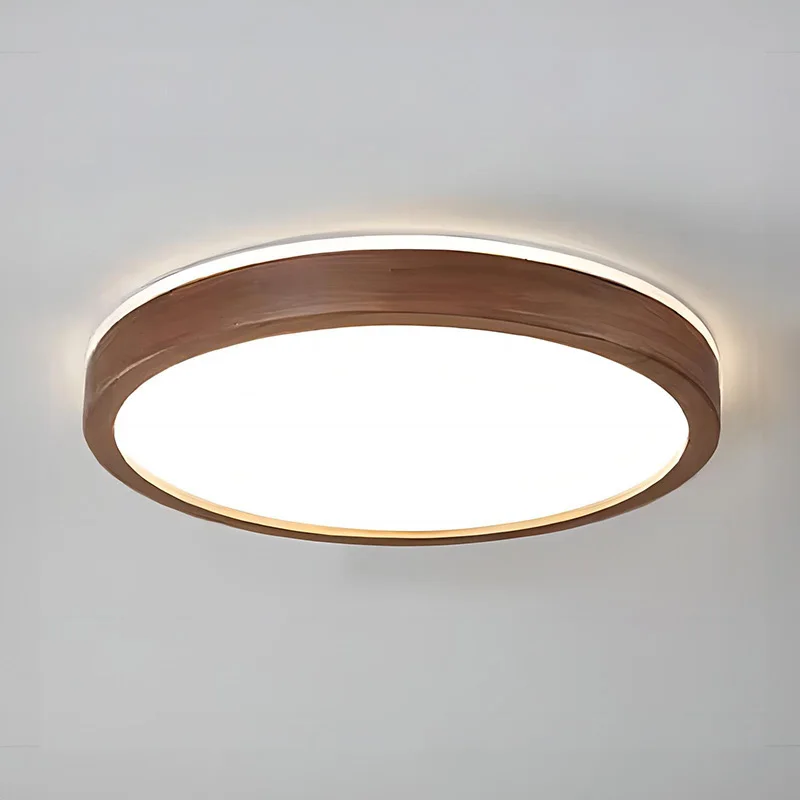 Walnut Wood Ceiling light, Wabi-sabi Simple Modern Vintage style, Bedroom lighting for Bathroom, Bedroom, dining room, Study