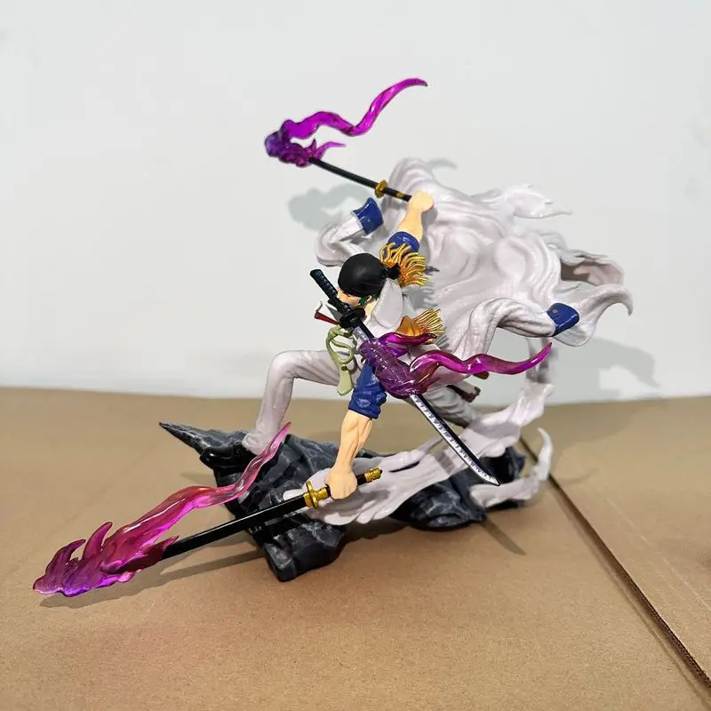 Figurine de dessin animé Gk Roronoa Zoro, 22cm, une pièce, Collection en Pvc, modèle de dessin animé, jouets, ornement décoratif de bureau, en Stock