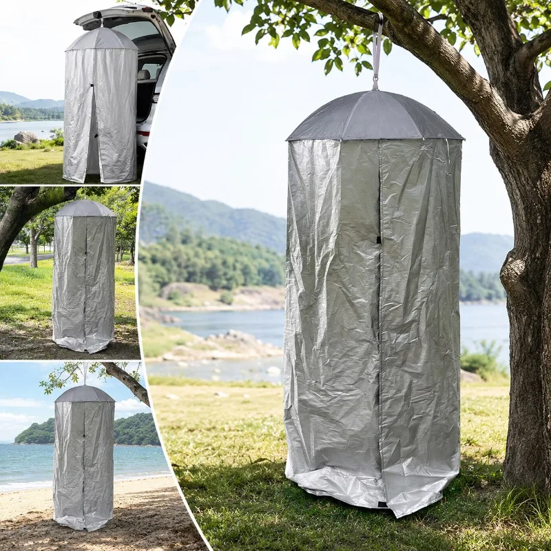 Tenda Portatile per Privacy all'Aperto, Telo da Cambio Appendibile, Protezione da Pioggia e Sole per Escursionismo, Viaggi, Campeggio, Copertura per Doccia