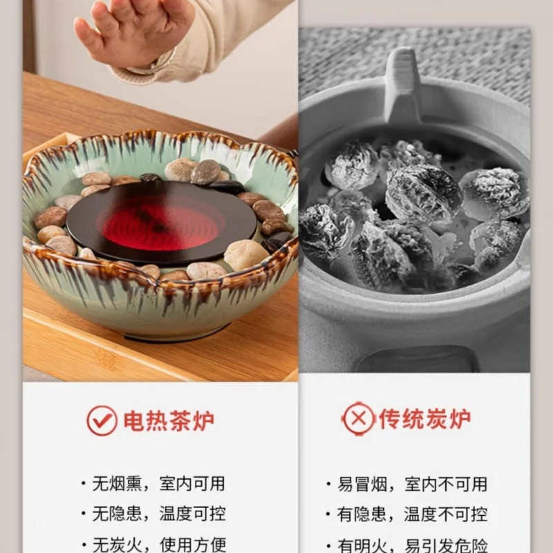 Complete Set for Tea Brewing by the Stove Electric Ceramic Stove Tea Brewing Device Stove for Tea Brewing Electric Tea Stove for