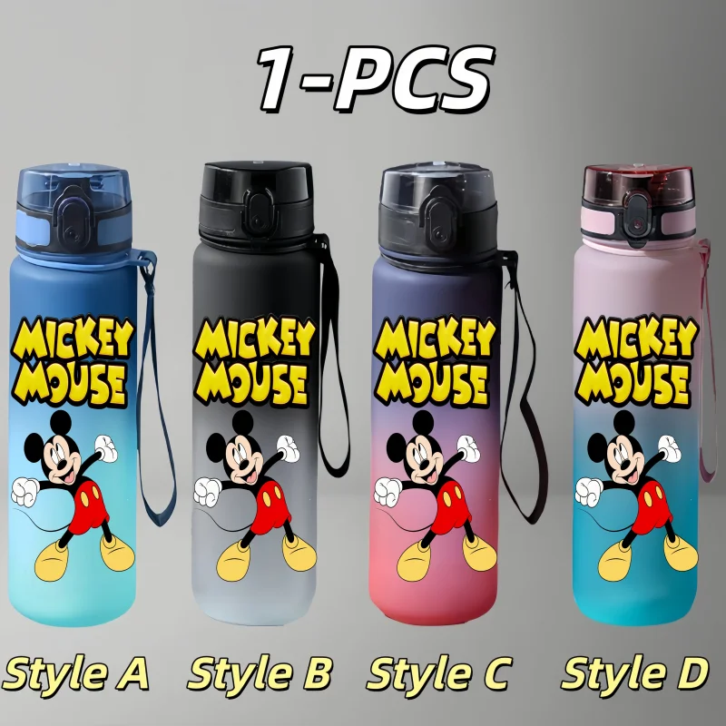 Mickey Mouse Character Water Cup Large-capacity Outdoor Drinking Bottle Leak-proof Drinking Kettle with Rope view 4