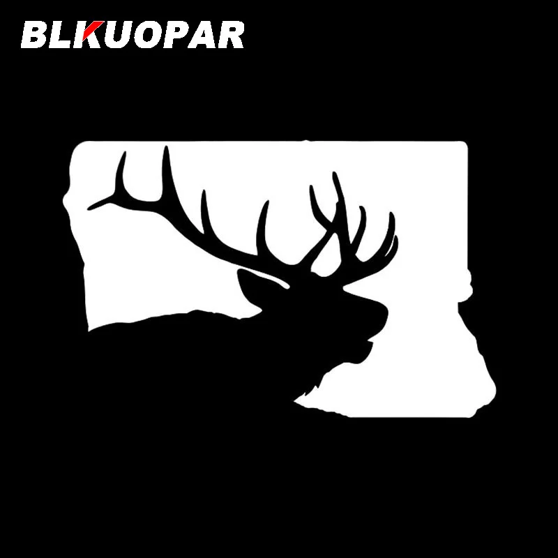 BLKUOPAR Reindeer Head Animals Lonely Car Stickers Creative Occlusion Scratch Decal Windshield Fuel Tank Cap VAN Car Accessories