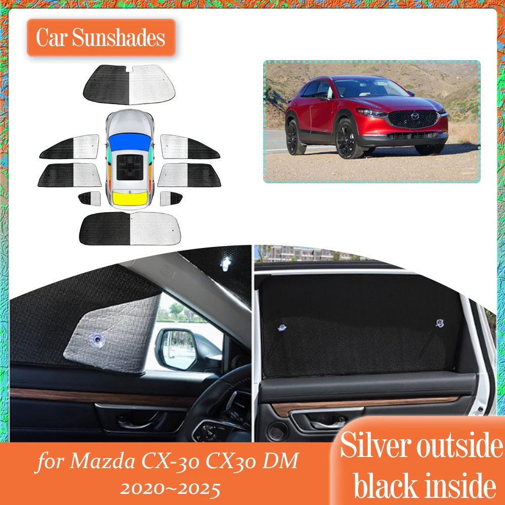 

Car SunShade for Mazda CX-30 CX30 DM 2020~2025 2021 Roof Windows Sun Visor Side Windshield Curtain Cover Sunroof Part Accessorie