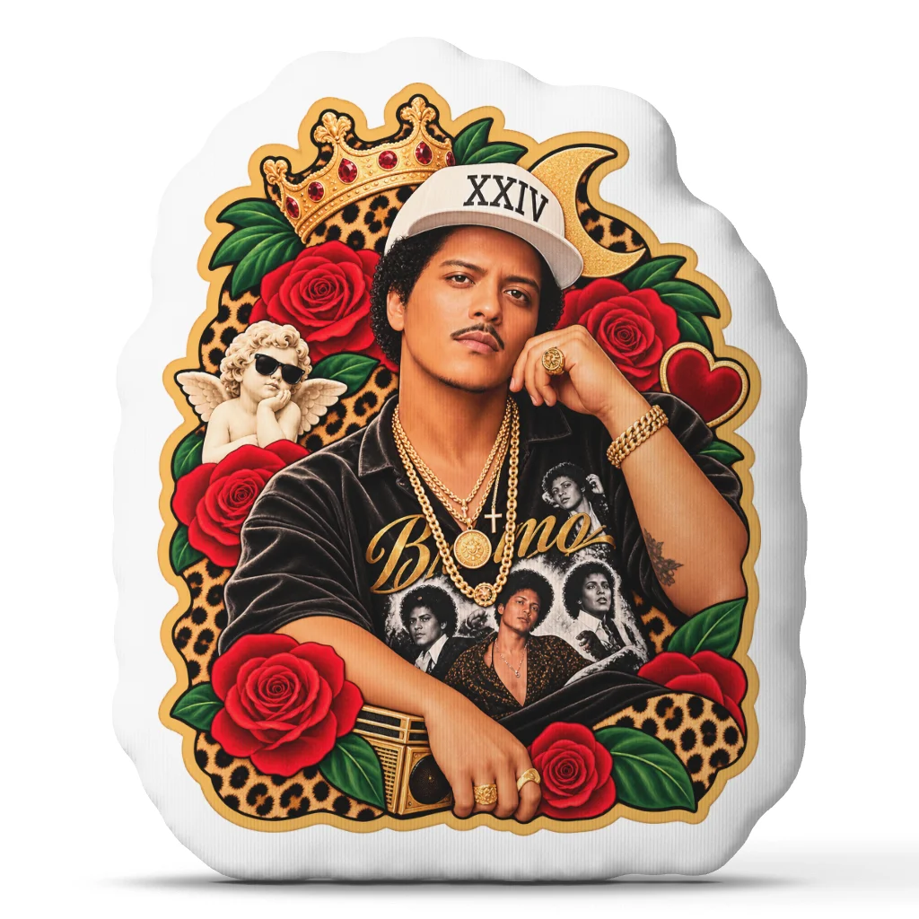 Bruno Mars Romantic (1) Shaped Pillow Cushion Irregular Stuffed Throw Pillow for Sofa Home Decoration Gift