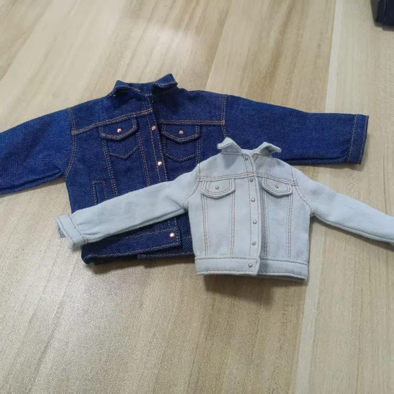 1/6 Scale Tops Fashion Male/Female Soldiers Denim Top Jacket Clothes Model Accessories for 12'' Action Figures body Decor