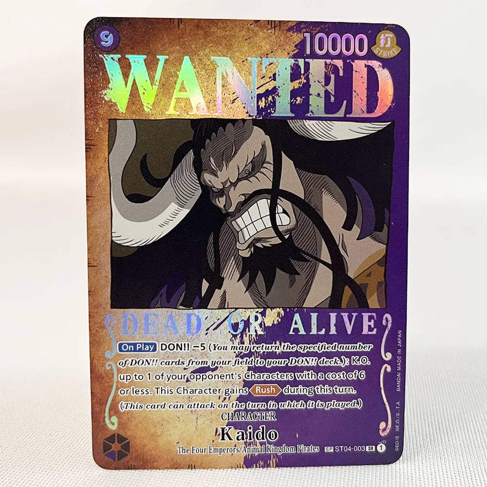 Tarjeta de juego proxy estilo cartel Retro de una pieza, Luffy Buggy Shanks Ace Anime OPCG/PTCG, tarjeta comercial de colección