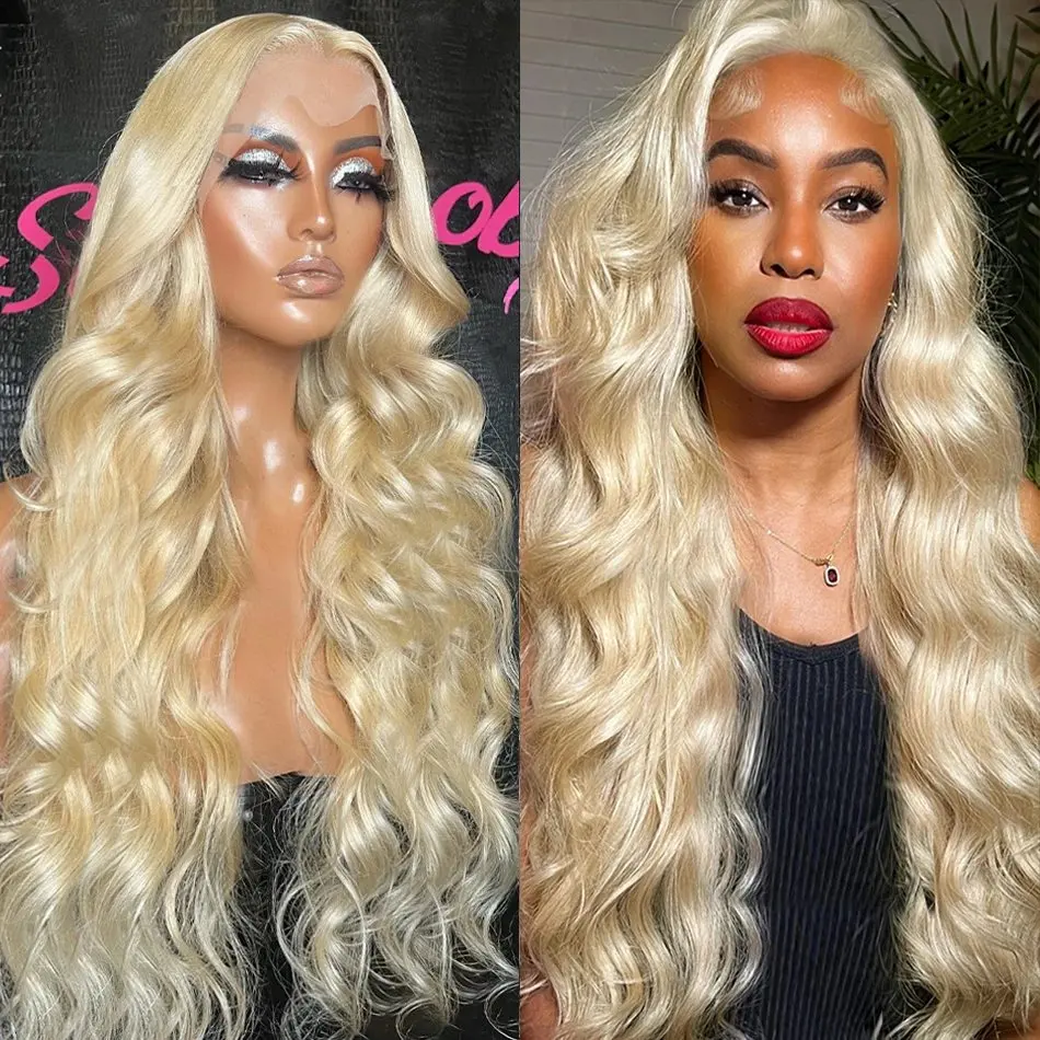 Rosabeauty HD Transparent Lace Front Human Hair Wigs 613 Blonde Body Wave 13x6 For Women Brazilian Lace Frontal Wig PrePlucked