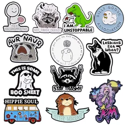 Cartoon Quotation Enamel Pin Brooches For Women Lapel Pins Badge on Backpack Costume Accessories Fashion Jewelry Gifts