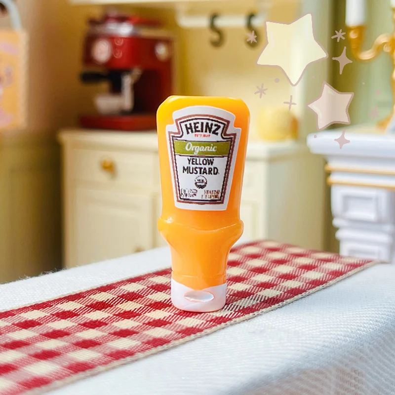 Pot de confiture de Sauce aux fraises Miniature pour maison de poupée, bouteille, accessoires alimentaires de cuisine pour décorations de maison de poupées, jouets pour enfants, 4 pièces