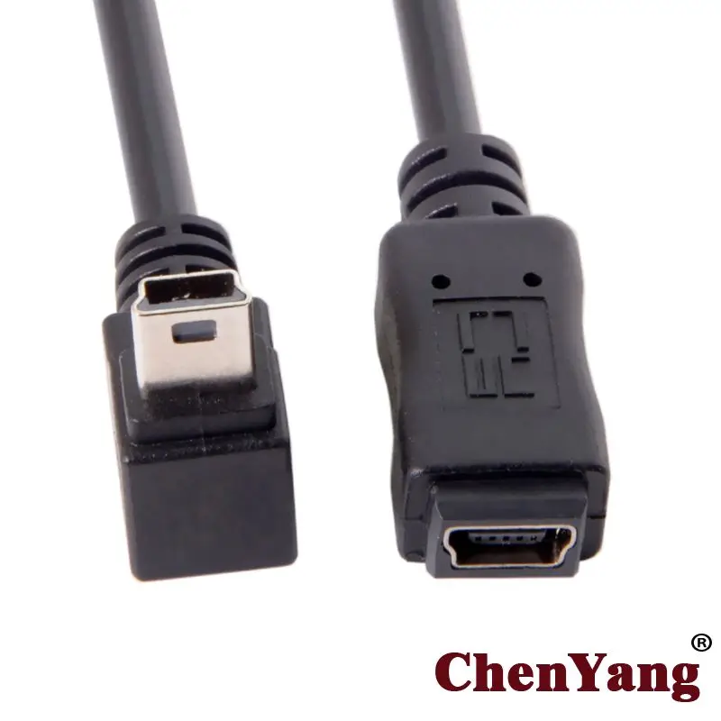 Xiwai Chenyang 90D down direction angled GPS Mini USB 2.0 5P male to Female extension cable 0.2M