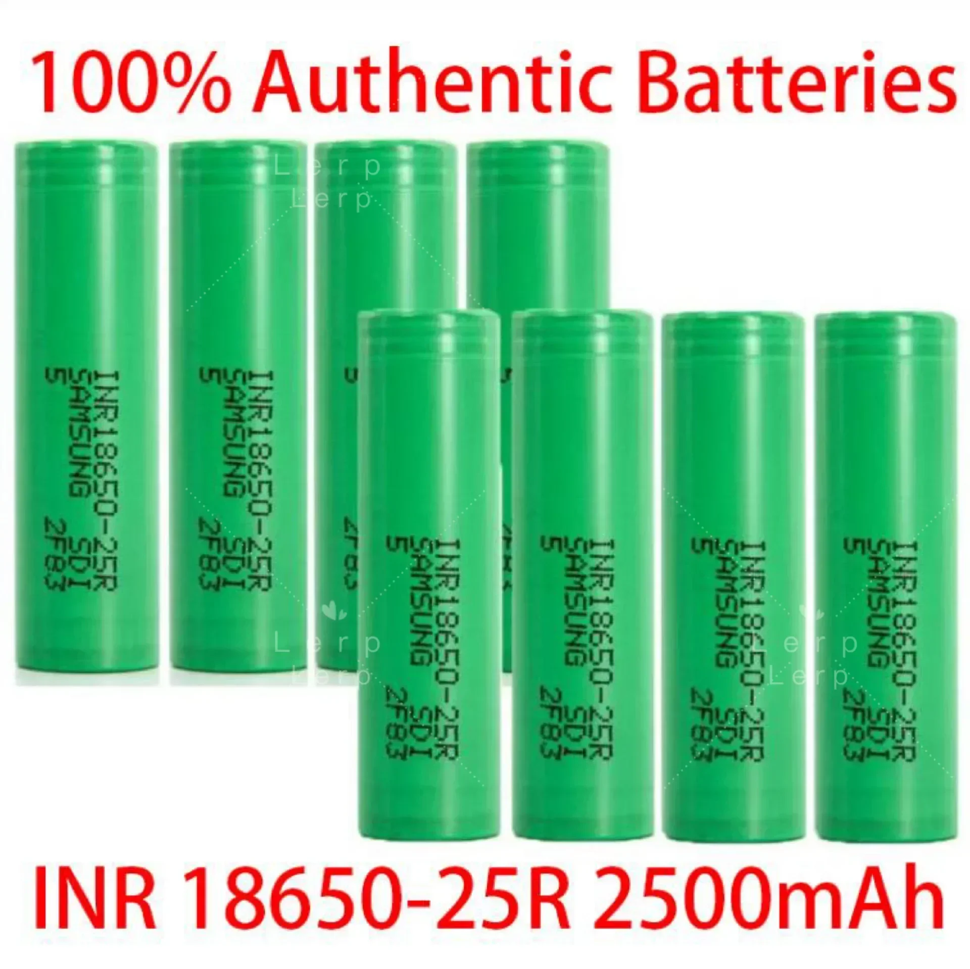 100% original INR18650 25R 18650 2500mAh 3.7V 18650 battery, OpladBare Hoge Stroom lithium battery on 20A