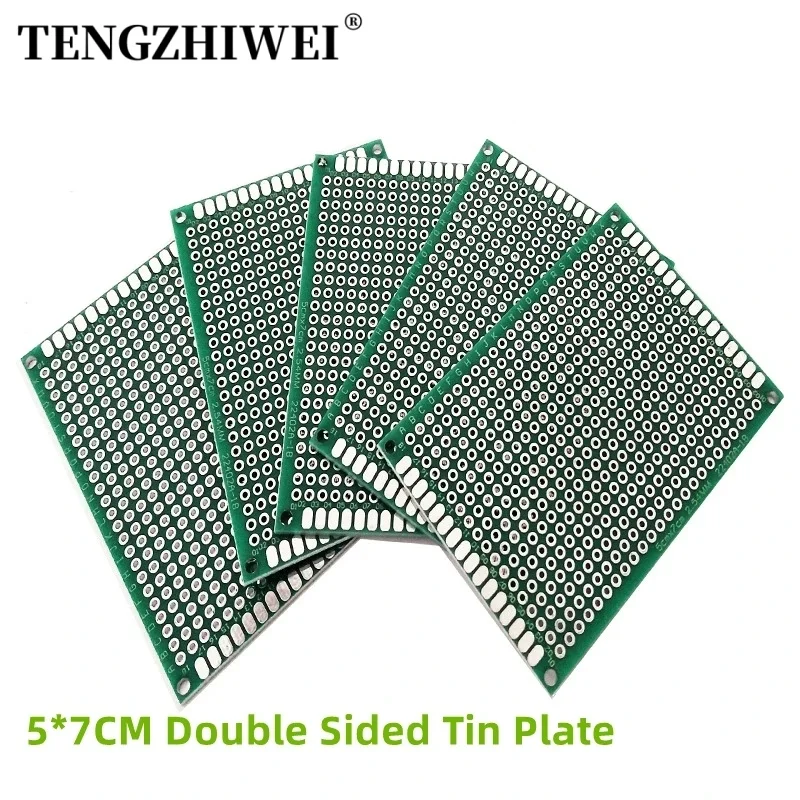 1PCS 5*7CM1.6 thick 2.54 pitch double-sided spray tin universal board universal circuit board PCB hole board circuit board