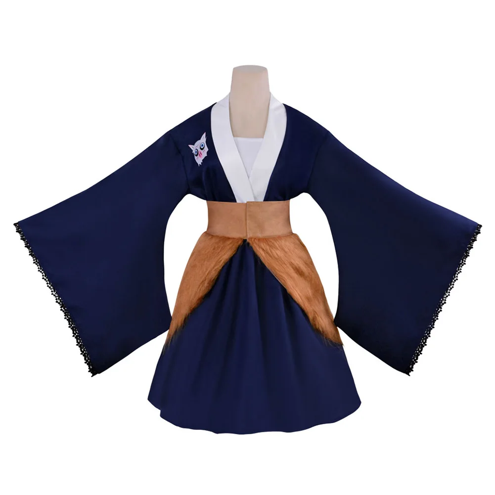 Hashibira Inosuke Cosplay Costume Kimono Dress Outfits Halloween Carnival Suit