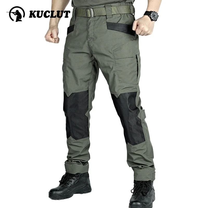 Autumn Overalls Mens Wear Resistant Cargo Pants Tear Resistant Waterproof Charge Trousers Multifunctional Climbing Sweatpants