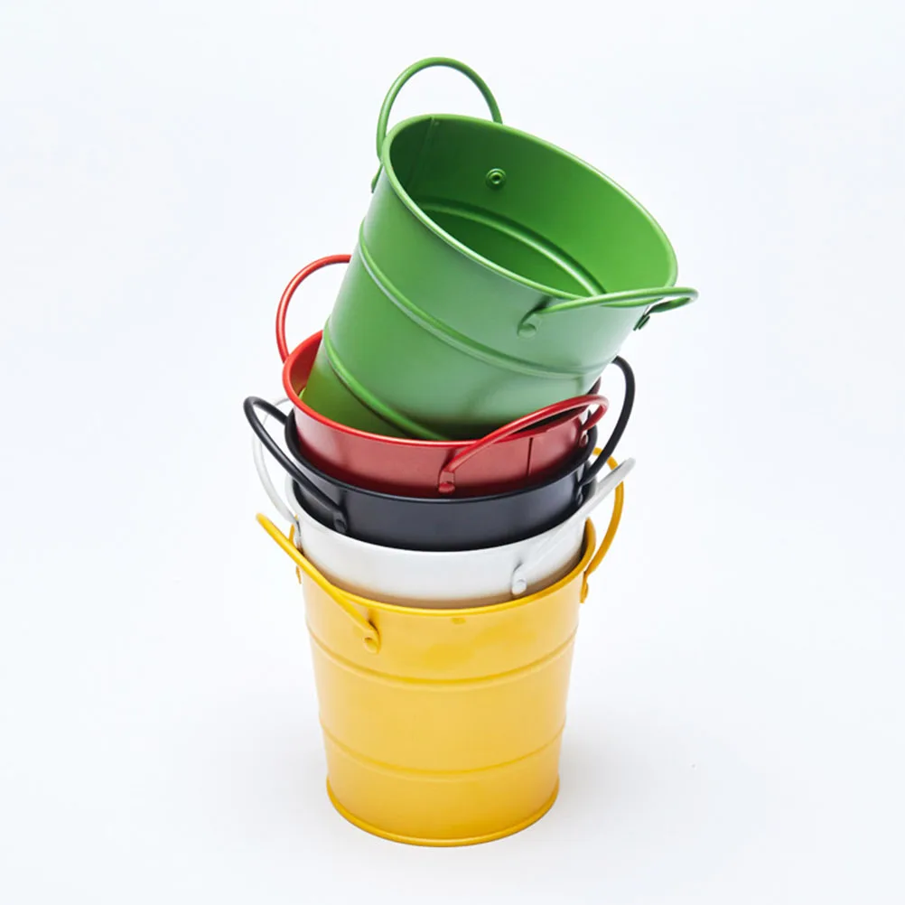 

Prank Snack Bucket Ice French Fries Barrel Serving Iron Bucket. Mini Food Container