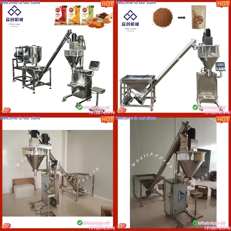 CE Certificate Factory Direct Sale Auger Filling Machine for Powder 5g-5kg Seasoning Powder Packaging for Bags Bottles Cans
