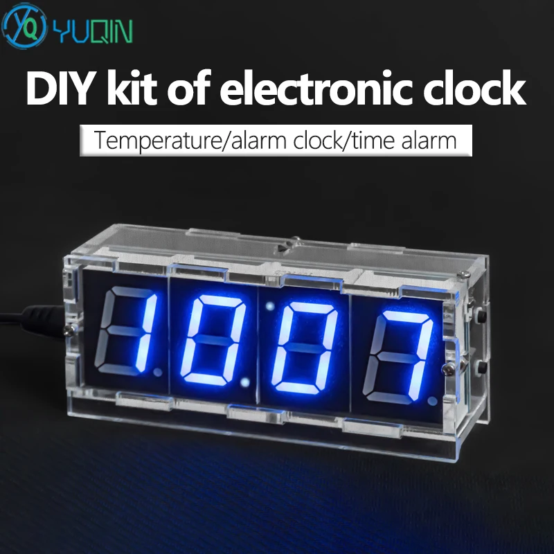 Light Control Digital Electric Clock Hour Alarm Kit Single Chip Microcomputer Welding DIY Parts