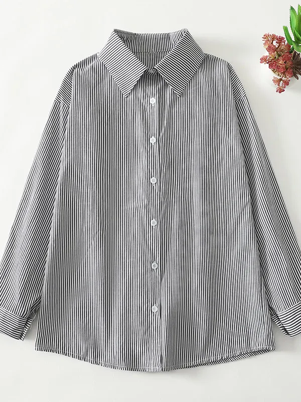 

Casual Sle Women's Slim Fit Striped irt Spring Season Chinese Design High End Faionable Casual Wind irt