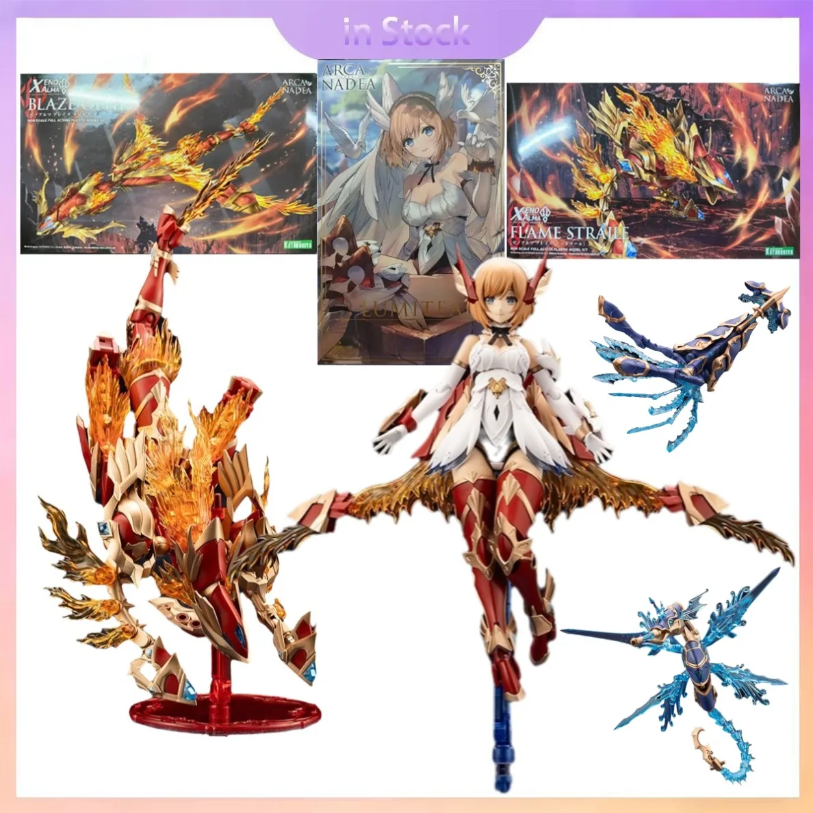 

Original KOTOBUKIYA Genuine In Stock ARCANADEA FLAME STRAILE BLAZE TRICKLE DEKAPODIA Anime Collection Action Figure Model Kits