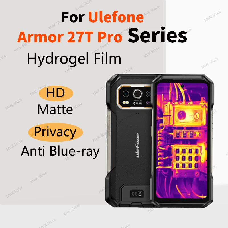 HD Clear TPU Hydrogel Film For Ulefone 27T Pro 27 Pro Matte Soft Curved Full Coverage Screen Protector Anti-Scratch