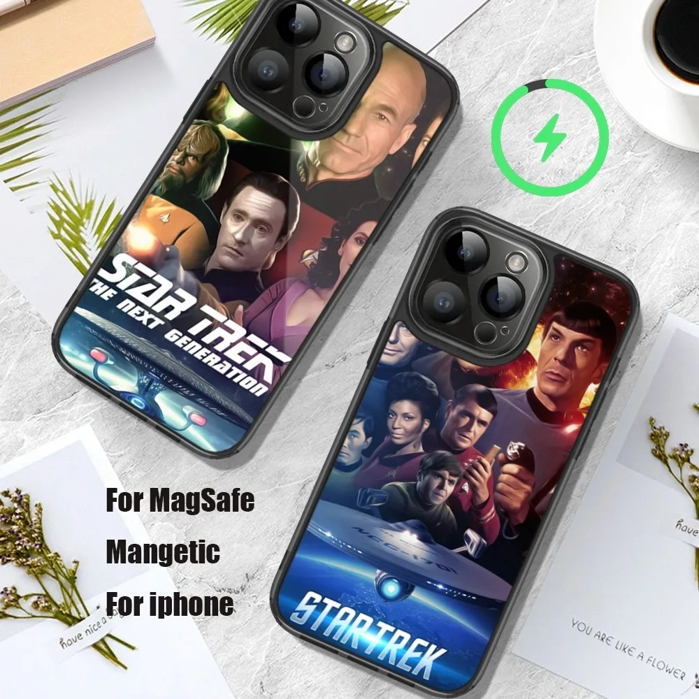 S-Star T-Trek Movie Phone Case For iPhone 11 12 13 14 15 Pro Max Plus Mini Magsafe Magnetic Wireless Charging Shell