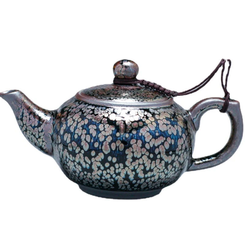 

Iron tire Jianyang Jianzhan teapot large oil drop Tianmu kiln kung fu tea set female teapot single pot iron tire male