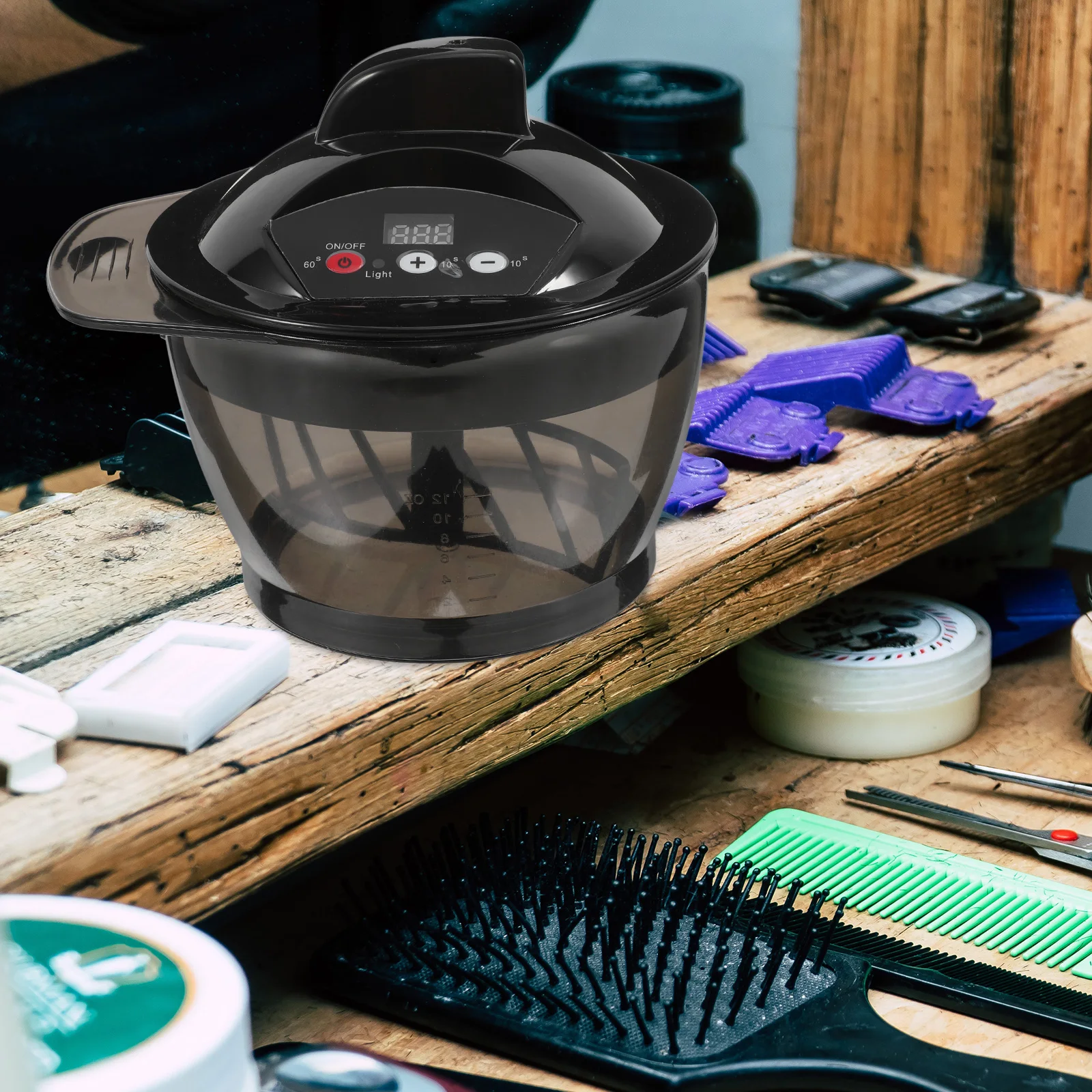 

1set Electric Dye Mixer Set Automatic Stirring Bowl Coloring Cream Tool Salon Home Use Hair Care Dye Stirrer Fast