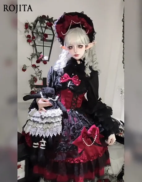 ชุดเดรสโลลิต้าสีชมพูหวาน 2025 รุ่นใหม่ แบบไม่มีแขน สายเดี่ยว JSK แต่งลูกไม้ลายดอกกุหลาบ 3 มิติ สำหรับฤดูร้อน ชุดเดรสวันเกิดสำหรับผู้หญิง