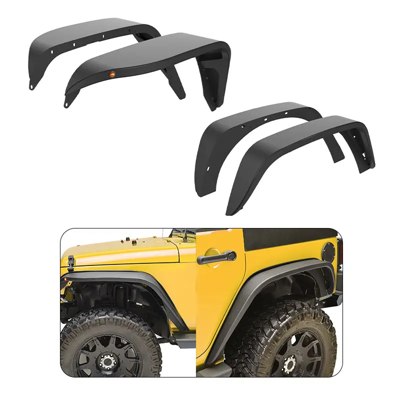 

XDS Best-selling Black Off-Road Car Wheel Eyebrow Aluminum Alloy Front & Rear Fender Flares For Wrangler JK JL 2007-2024
