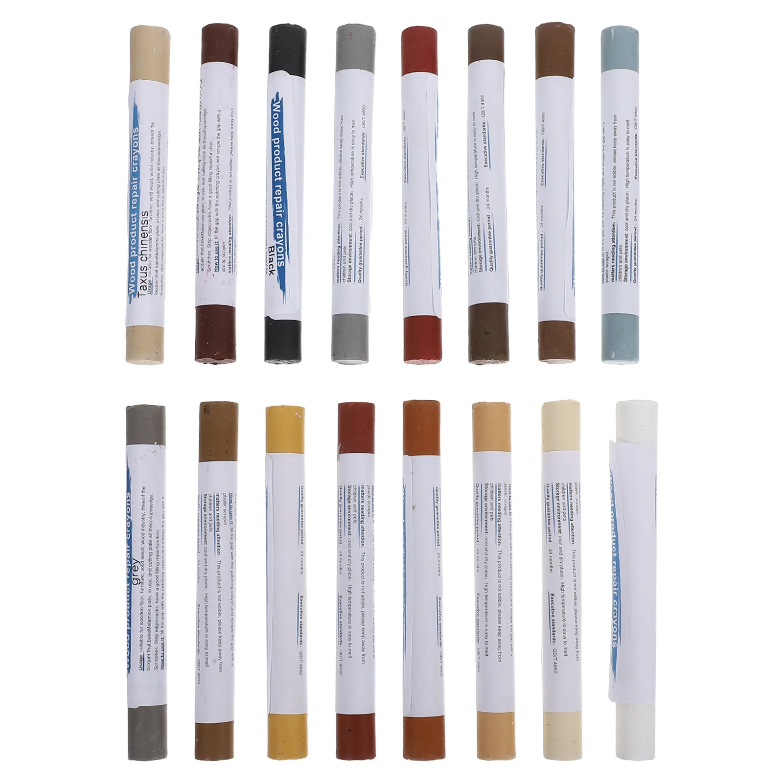 

16Pcs Furniture Repair Wax Crayons Color Variety Professional Design for Wood Scratch Repair Portable Easy to Use Longterm