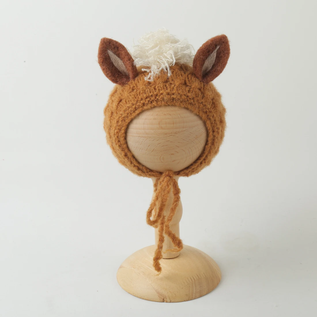 Knitted Baby Hat Photography Prop Creative Horse Bonnet Crochet Costume Newborn Photography Props