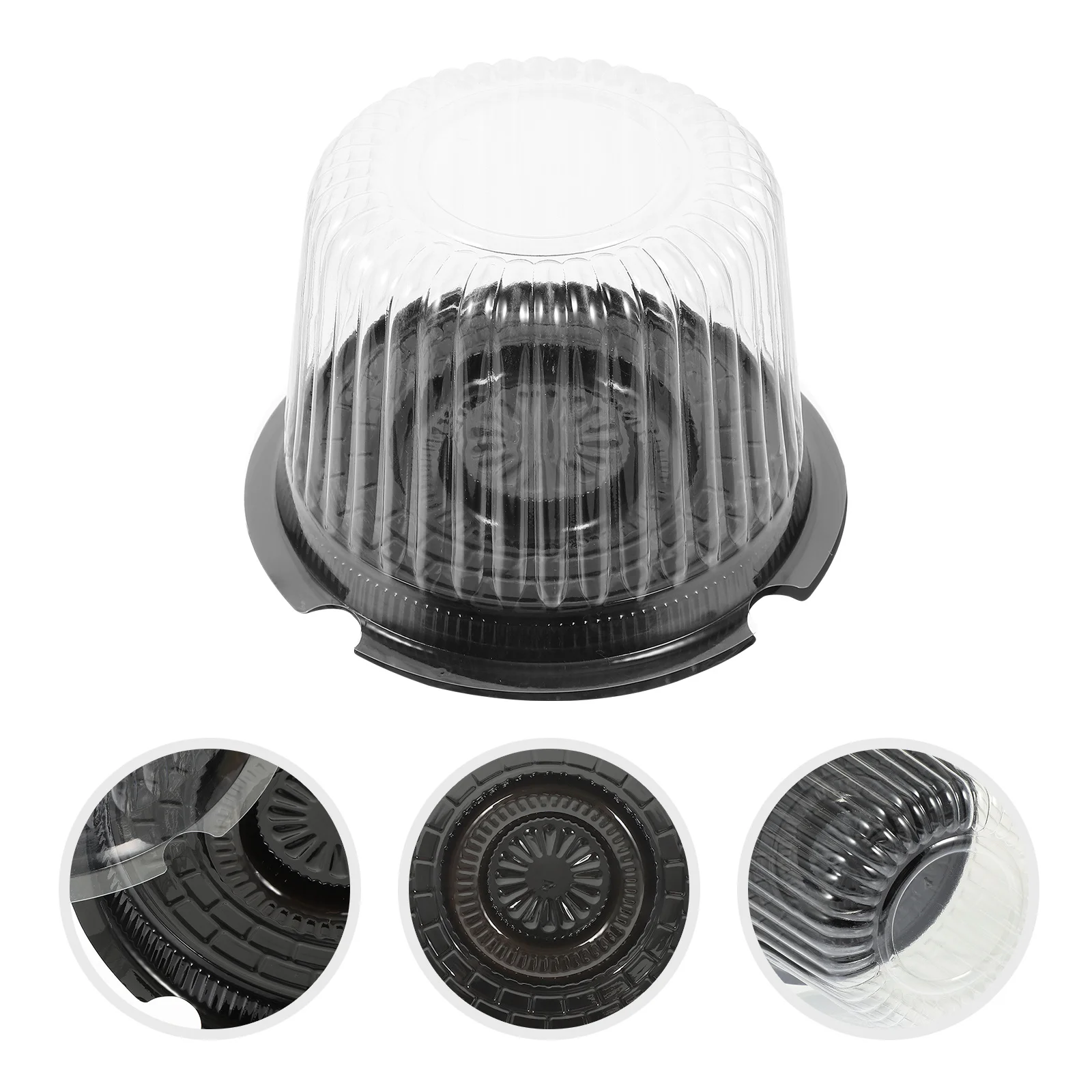 

10Pcs Transparent Cake Containers Lids 4Inch Premium Material Easy Assembly Protection for Cakes Treats Plastic Cake Containers