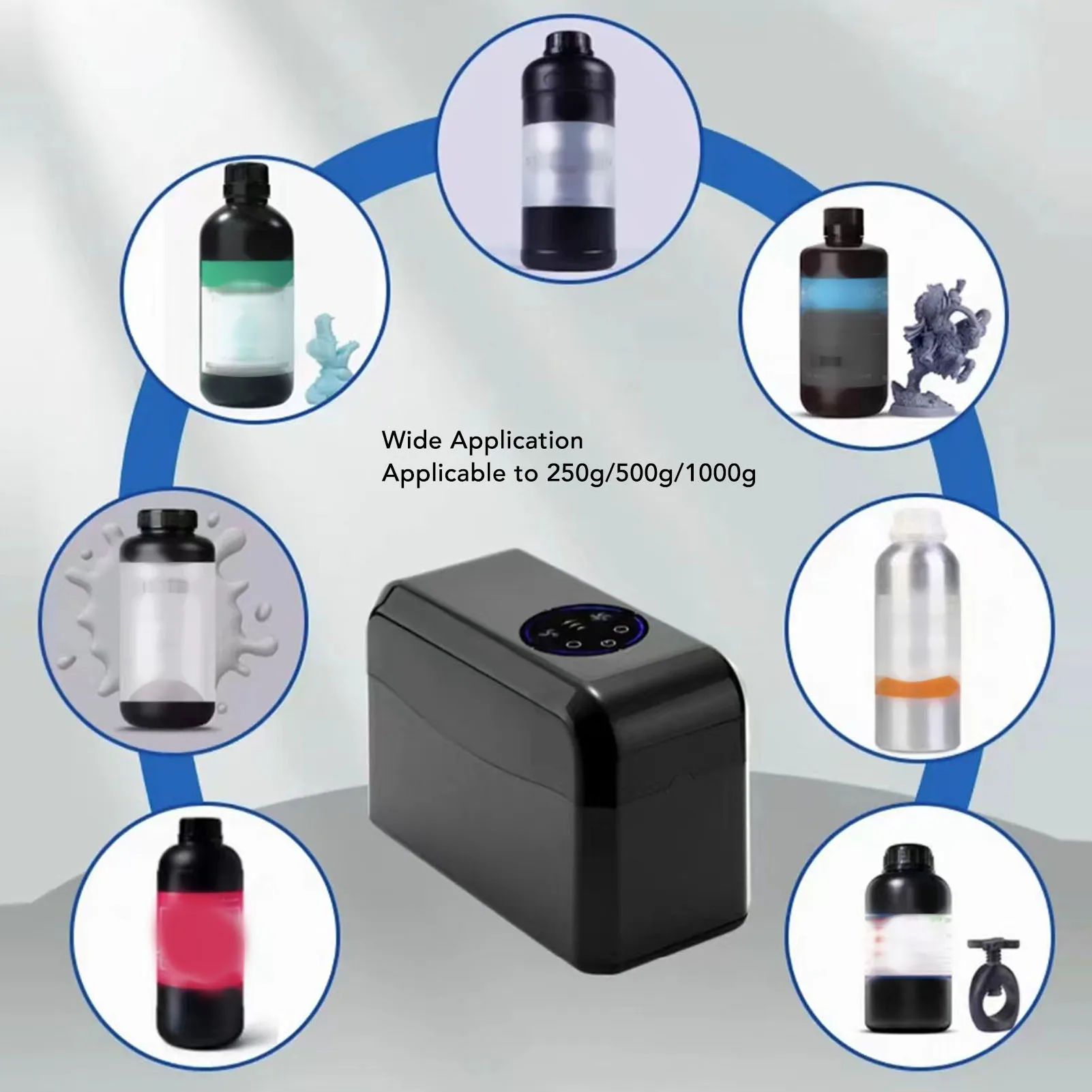 

Resin Heating Mixer 48W LED Display Screen Photosensitive Resin Mixer Surround Heating Wide Compatibility for 250g 500g 1000g