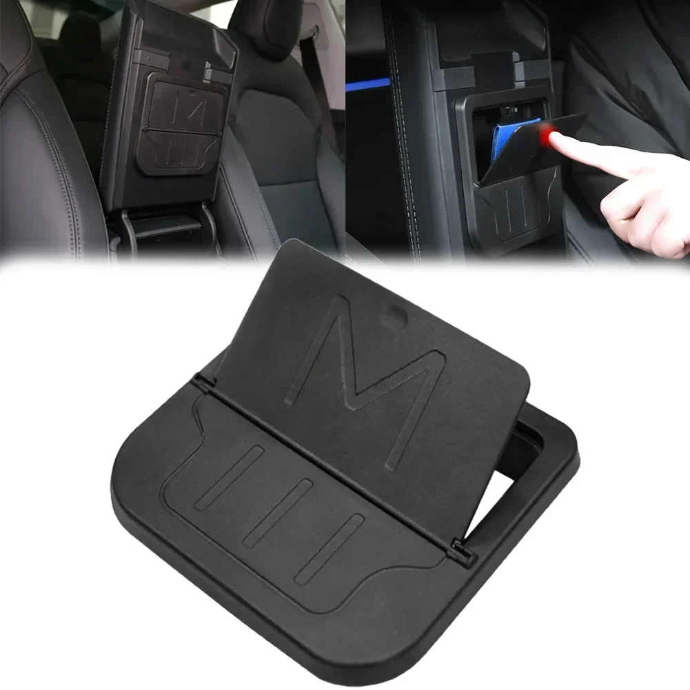 

1PCS Car Armrest Hidden Storage Box For Tesla for Model 3 Highland 2024 ABS Vehicle Press Armrest Box Privacy Black Accessory