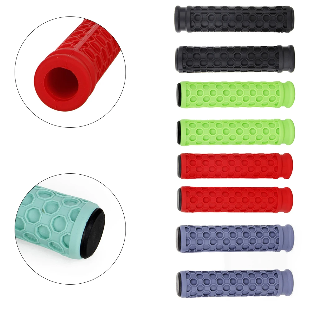 

1pair Grips Mountain Road Bike Handlebars Colorful Silicone Grips Fixed Gear Handlebars 130mm Bicycle Replacement Accessories