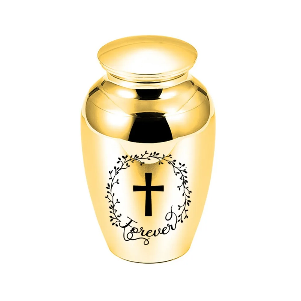 

Aluminum Alloy Pet Memorial Urns Moisture-Proof Removable Lid Cremation Ashes Urn Small Pet Hair Storage Box Garden Burial