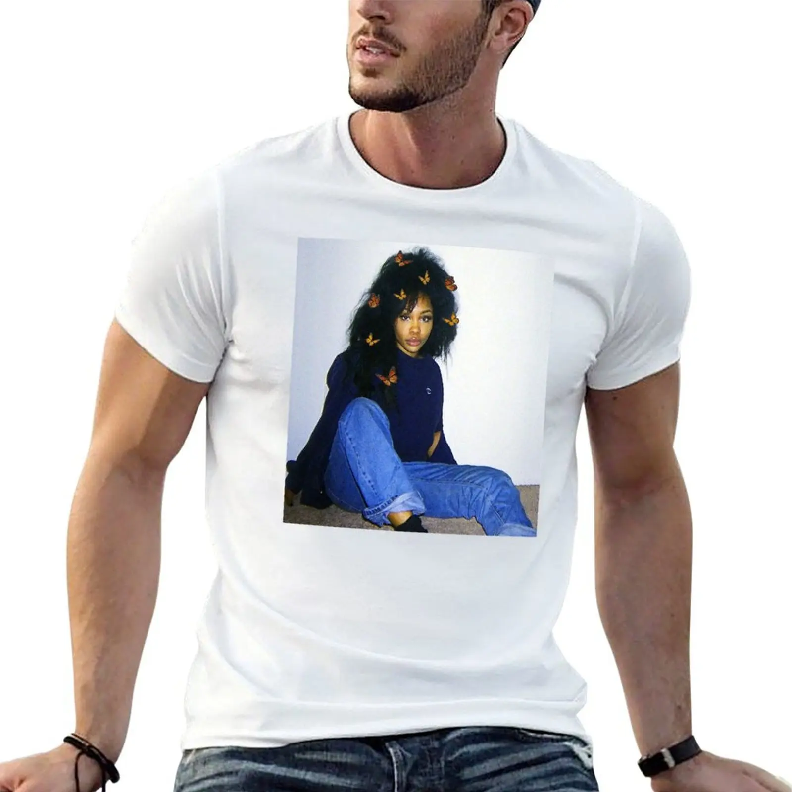 

butterfly sza T-Shirt funny t shirts man funny t shirts cotton t shirts for man graphic funny T-Shirt