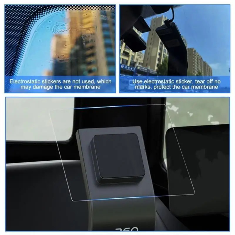 Picture 3: Electrostatic Films For Windshield Mount Dashcam Antifall Clear Adhesive Sticker