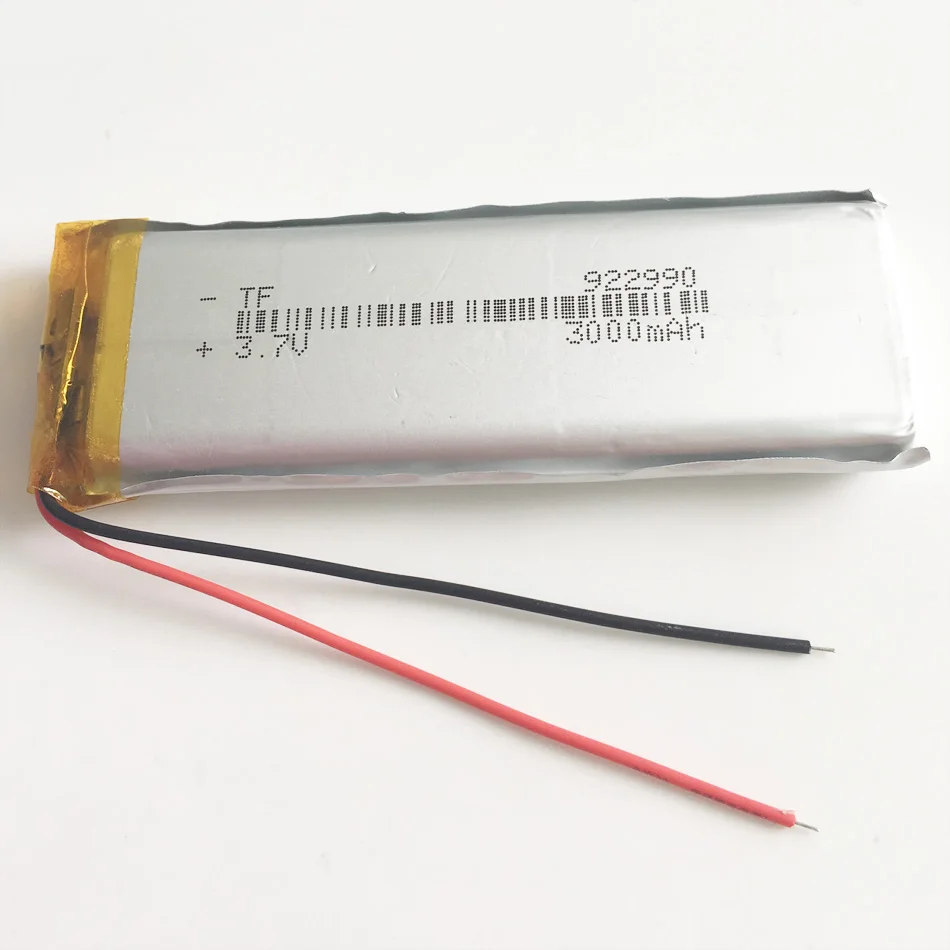 3.7V 3000mAh lithium polymer lipo Rechargeable Battery 922990 For GPS DVD PDA PAD power bank Tablet PC e-book camera tablet