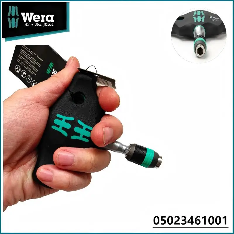 

Wera 05023461001 416 Отвертка с Т-образной ручкой RA | Быстросъемный патрон со сменной битой и трещоткой 1/4 дюйма